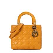 Pre-owned Leather dior-bags Dior Vintage , Orange , Dames