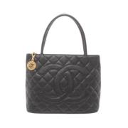 Pre-owned Leather chanel-bags Chanel Vintage , Black , Dames