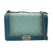 Pre-owned Leather chanel-bags Chanel Vintage , Green , Dames