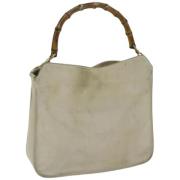 Pre-owned Suede gucci-bags Gucci Vintage , Beige , Dames