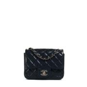 Pre-owned Leather chanel-bags Chanel Vintage , Black , Dames