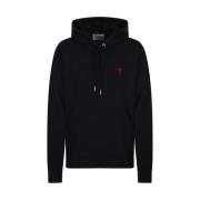 Hart Hoodie in Zwart Ami Paris , Black , Heren