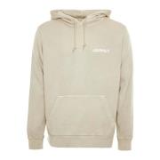 Dubbele hoodie met print en kangoeroezak Gramicci , Beige , Heren