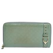 Pre-owned Leather wallets Gucci Vintage , Green , Dames