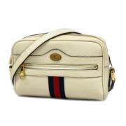 Pre-owned Leather shoulder-bags Gucci Vintage , Beige , Dames