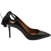 Pre-owned Leather heels Aquazzura Pre-owned , Black , Dames