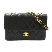 Pre-owned Leather chanel-bags Chanel Vintage , Black , Dames