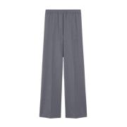 Flanellen Broek met Hoge Taille Max Mara Weekend , Gray , Dames