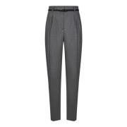 Elegante Grijze Wollen Broek Max Mara , Gray , Dames