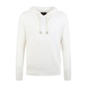 Witte Geribbelde Sweatshirt Lange Mouwen Gran Sasso , White , Heren