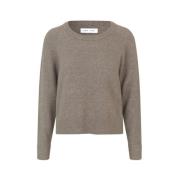 Oversized Ronde Hals Alpaca Wol Trui Samsøe Samsøe , Gray , Dames