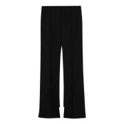 Wijde broek met een twist Chloé , Black , Dames