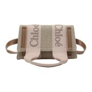 Woody Handtas Medium Chloé , Beige , Dames