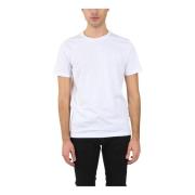 Jersey T-shirt met geborduurde borst Dondup , White , Heren