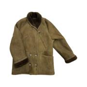 Donkergroene Shearling Jas Elea Margaux Lonnberg , Brown , Dames