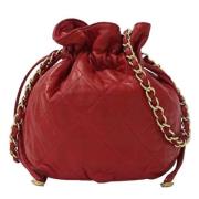 Pre-owned Leather chanel-bags Chanel Vintage , Red , Dames