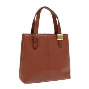 Pre-owned Leather handbags Burberry Vintage , Brown , Dames