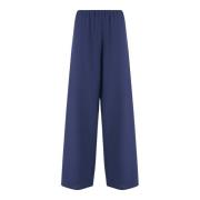 Wol Straight Leg Navy Broek Stephan Janson , Blue , Dames