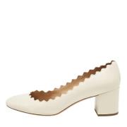 Pre-owned Leather heels Chloé Pre-owned , White , Dames