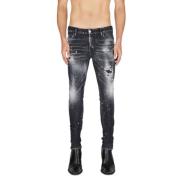 Zwarte Gescheurde Skinny Jeans Dsquared2 , Black , Heren