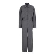 Grijze Werknemer Jumpsuit Jurk Andamane , Gray , Dames