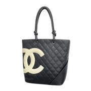 Pre-owned Leather chanel-bags Chanel Vintage , Black , Dames