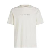 Schaduw reliëf logo tee Calvin Klein , Beige , Heren