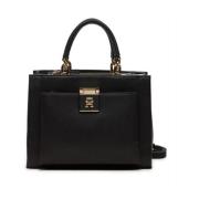 Mini Tote Tas voor Vrouwen Tommy Hilfiger , Black , Dames