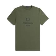 Grafisch T-shirt voor mannen Fred Perry , Green , Heren