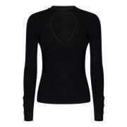 Zwart Cut-Out Sweatshirt Aw24 Pinko , Black , Dames