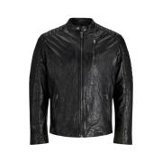 Leren jas Jack & Jones , Black , Heren