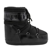 Gelamineerde Veterschoenen Moon Boot , Black , Dames