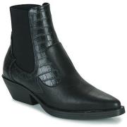 Korte PU Cowboy Laarzen in Zwart Only , Black , Dames