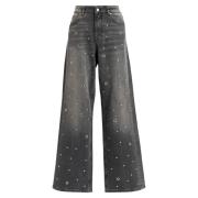 Hoge grijze jeans met oogjes Essentiel Antwerp , Gray , Dames