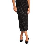 Gebreide rok met glanzende details Alma EN Pena , Black , Dames