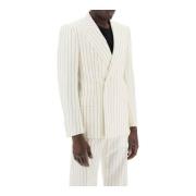 Klassieke Double-Breasted Pinstripe Jas Dolce & Gabbana , White , Here...