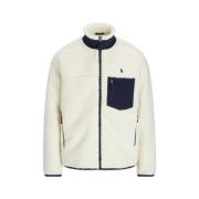 Hybride Fleece Jas met Contrasterende Details Polo Ralph Lauren , Beig...