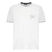 Witte Katoenen T-shirt met Logo Peserico , White , Heren