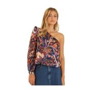 Asymmetrische bedrukte blouse Alma EN Pena , Multicolor , Dames