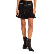 Pailletten minirok Alma EN Pena , Black , Dames