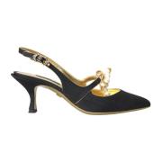 Zwarte puntige slingback-pumps Dolce & Gabbana , Black , Dames