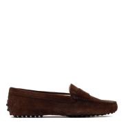 Rijke Suède Loafer met Iconische Zool Tod's , Brown , Dames