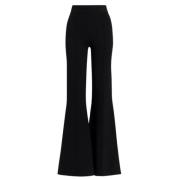 70's Geïnspireerde Flared Gebreide Broek Essentiel Antwerp , Black , D...