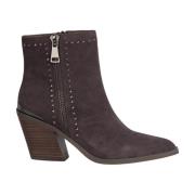 Enkellaarsjes met hak en studs Alma EN Pena , Brown , Dames