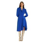 Korte opgeblazen mouw jurk Alma EN Pena , Blue , Dames