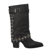 Studded gaiter boot Alma EN Pena , Black , Dames