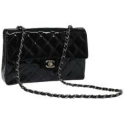 Pre-owned Vinyl chanel-bags Chanel Vintage , Black , Dames