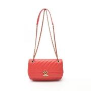 Pre-owned Leather chanel-bags Chanel Vintage , Red , Dames