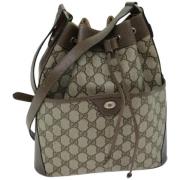 Pre-owned Canvas gucci-bags Gucci Vintage , Beige , Dames