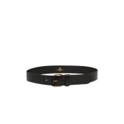 Klassieke leren riem met gegraveerde gesp Max Mara Weekend , Black , D...